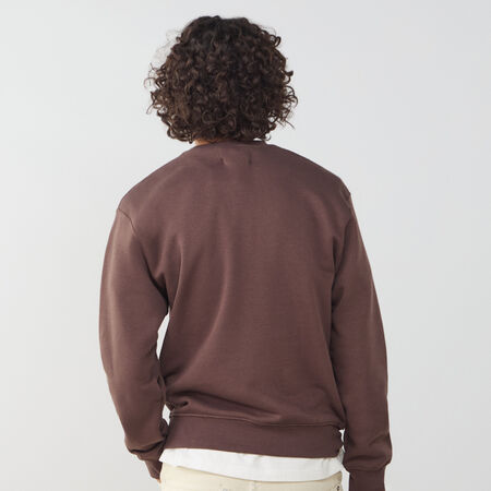 JORDAN SWEAT CREW BROOKLYN MARRONE/BEIGE UOMO