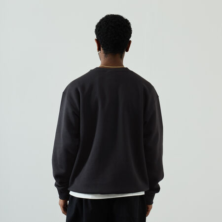 NEW BALANCE SWEAT CREW ESSENTIALS SMALL LOGO NERO UOMO