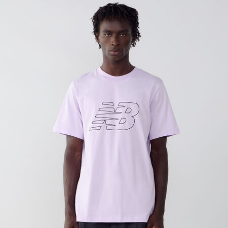 NEW BALANCE TEE SHIRT FLYING LOGO LILLA UOMO