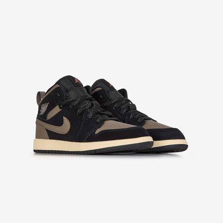 JORDAN air jordan 1 AIR JORDAN 1 MID NERO/MARRONE BAMBINO