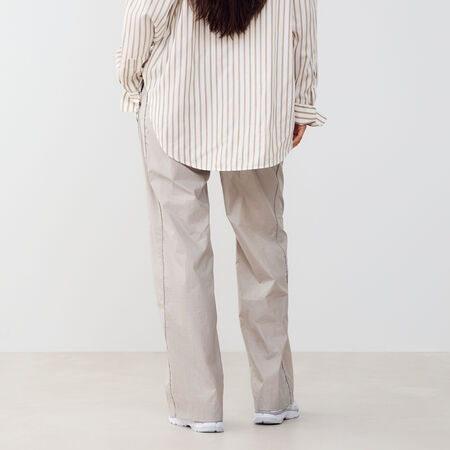 NIKE PANT WOVEN WIDE LEG PIPING GRIGIO DONNA