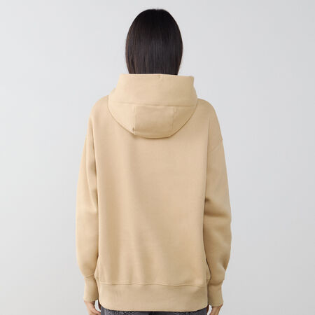 NIKE HOODIE PHOENIX LONG OVERSIZED BEIGE DONNA