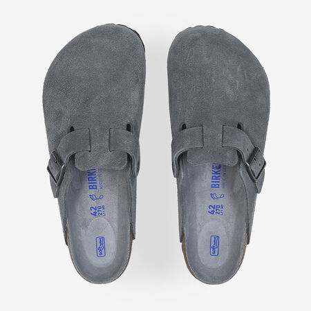 BIRKENSTOCK BOSTON SUEDE BASALT GRAY GRIGIO UOMO
