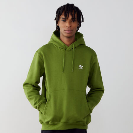 ADIDAS ORIGINALS HOODIE ESSENTIAL TREFOIL VERDE/BIANCO UOMO