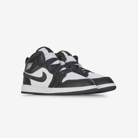 JORDAN AIR JORDAN 1 MID BIANCO/NERO BAMBINO