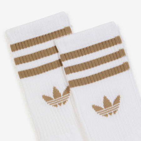 ADIDAS ORIGINALS CHAUSSETTES X3 CREW 3 STRIPES BIANCO/MARRONE UNISEX