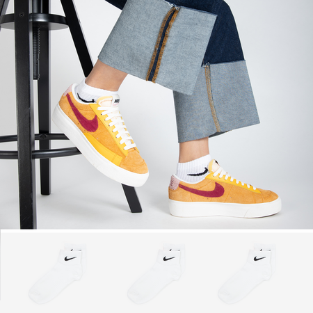 NIKE CALZINI X3 QUARTER BIANCO UNISEX