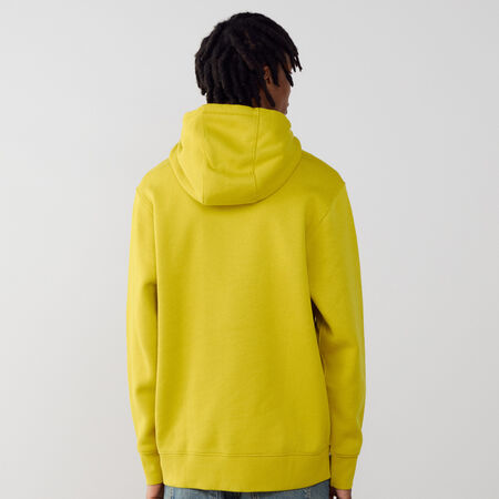 NIKE HOODIE CLUB SMALL LOGO GIALLO/BIANCO UOMO