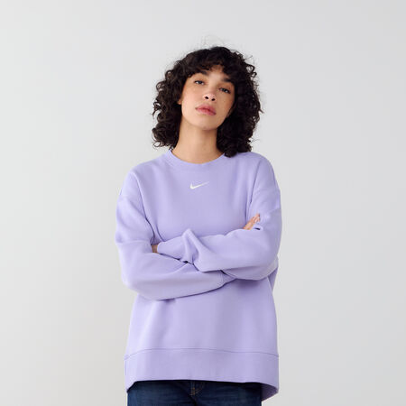 NIKE SWEAT CREW PHOENIX LONG OVERSIZED VIOLA/BIANCO DONNA