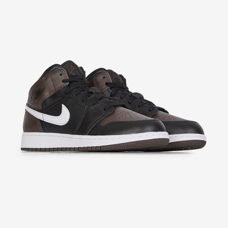 JORDAN AIR JORDAN 1 MID MARRONE/NERO RAGAZZO