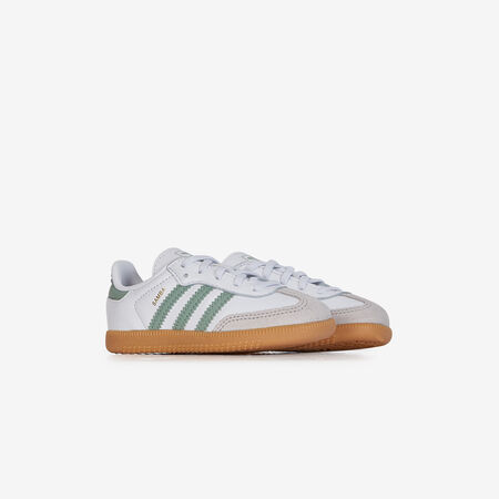 ADIDAS ORIGINALS samba SAMBA OG EL BIANCO/VERDE NEONATO