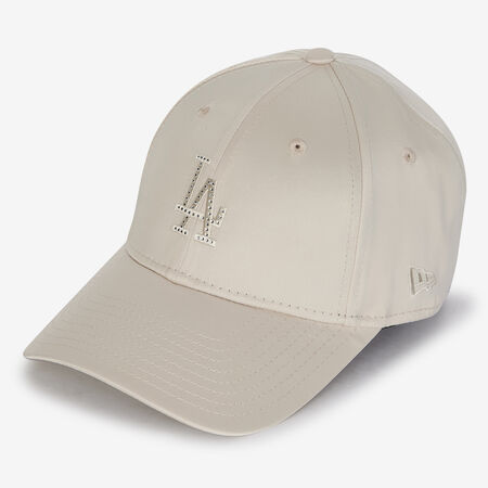 NEW ERA 9FORTY WOMEN LA SATIN RHINESTONE LOGO BEIGE DONNA