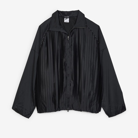 NIKE JACKET TRACKSUIT PLEATED NERO/BIANCO DONNA