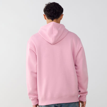 NEW BALANCE HOODIE SMALL LOGO ROSA/BIANCO UOMO
