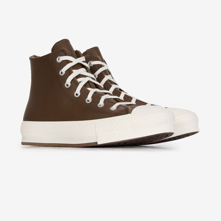 CONVERSE CHUCK TAYLOR ALL STAR LIFT HI COZY MARRONE/BIANCO RAGAZZO