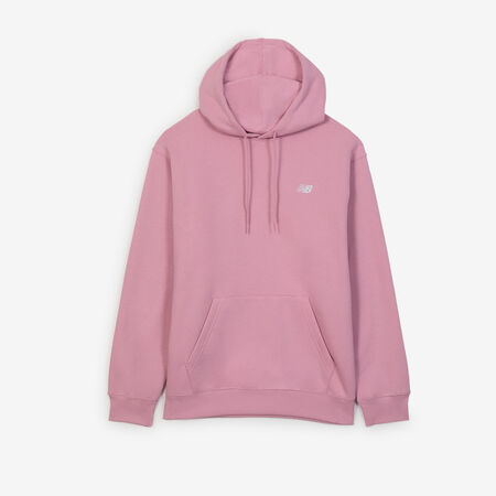 NEW BALANCE HOODIE SMALL LOGO ROSA/BIANCO UOMO