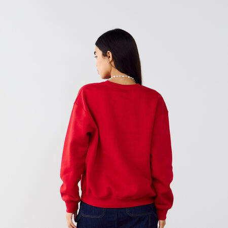 JORDAN SWEAT CREW BROOKLYN ROSSO/BIANCO DONNA