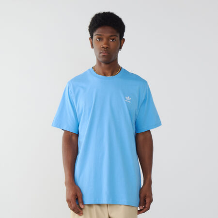 ADIDAS ORIGINALS TEE SHIRT ESSENTIAL TREFOIL BLU/BIANCO UOMO