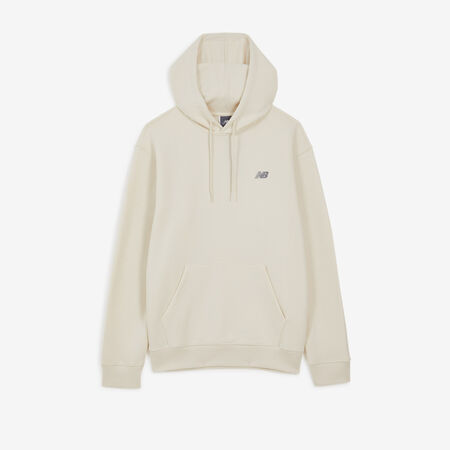 NEW BALANCE HOODIE SMALL LOGO BEIGE UOMO