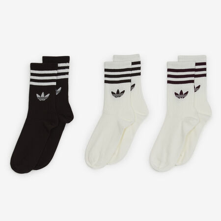 ADIDAS ORIGINALS CHAUSSETTES X3 CREW 3 STRIPES BEIGE/MARRONE UOMO
