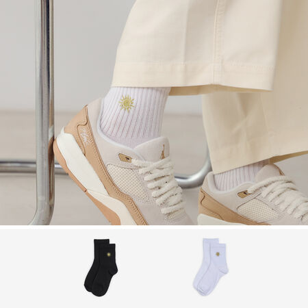 COURIR MID CREW SUNSHINE 2PK BIANCO/NERO UNISEX