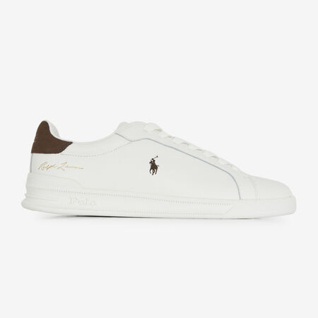 POLO RALPH LAUREN HERITAGE COURT SIGNATURE BIANCO/MARRONE UOMO