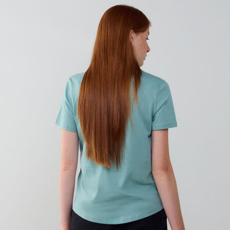 NIKE TEE SHIRT BIG SWOOSH ESSENTIAL BLU/BIANCO DONNA