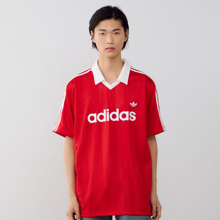 ADIDAS ORIGINALS JERSEY ARCHIVE COLLAR ROSSO UOMO