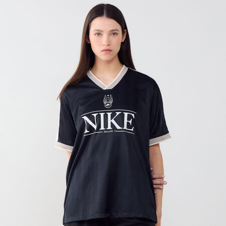 NIKE JERSEY VNECK NERO/GRIGIO DONNA