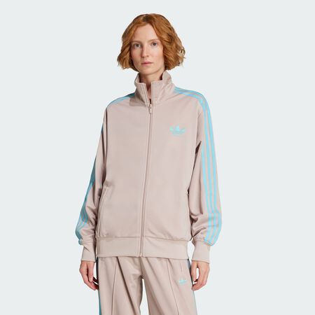 ADIDAS ORIGINALS JACKET FZ TRACKTOP FIREBIRD BEIGE/BLU DONNA