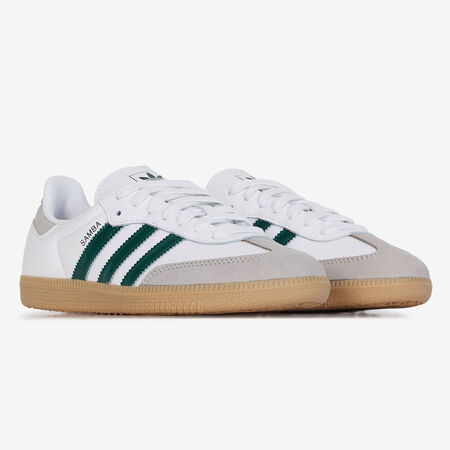 ADIDAS ORIGINALS samba SAMBA OG BIANCO/VERDE DONNA