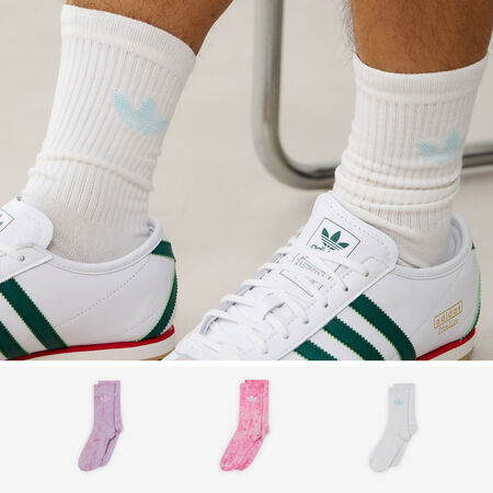 ADIDAS ORIGINALS CHAUSSETTES X3 CREW TIE DYE ROSA/BIANCO UNISEX