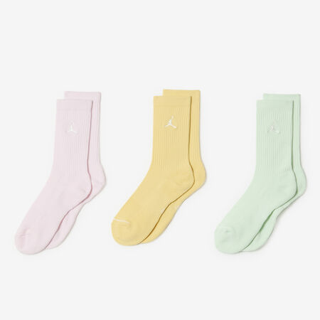 JORDAN CHAUSSETTES X3 CREW JUMPMAN ROSA/VERDE UOMO