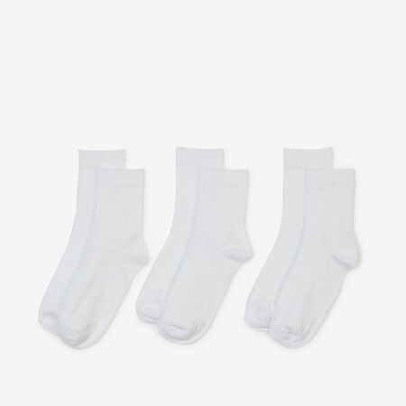 COURIR PACK CHAUSSETTES X3 MID CREW BIANCO UNISEX