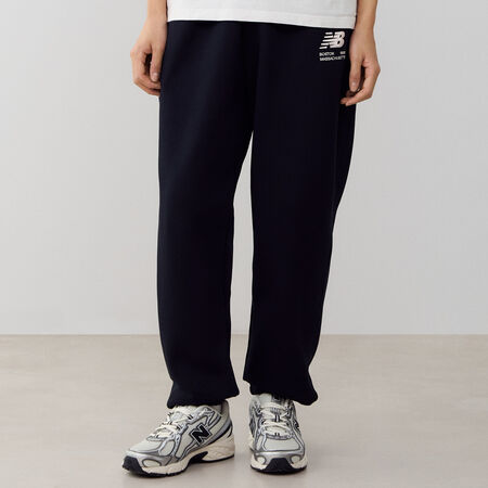 NEW BALANCE PANT JOGGER BOSTON LOGO NERO/ROSA UOMO