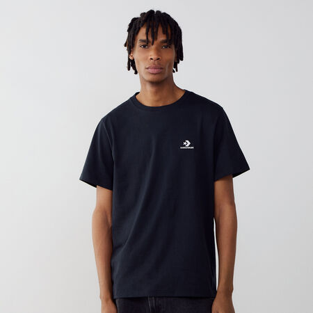 CONVERSE TEE SHIRT STAR CHEVRON EMBROIDERED NERO UOMO