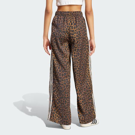 ADIDAS ORIGINALS PANT WIDE LEG LEO SATIN MARRONE/BIANCO DONNA