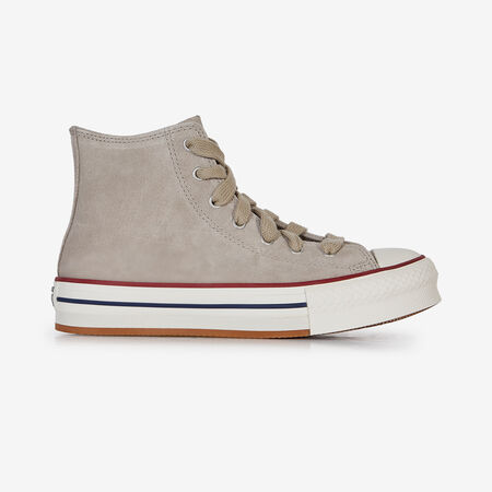 CONVERSE chuck taylor all star CHUCK TAYLOR ALL STAR EVA LIFT HI SUEDE BEIGE/BIANCO RAGAZZO