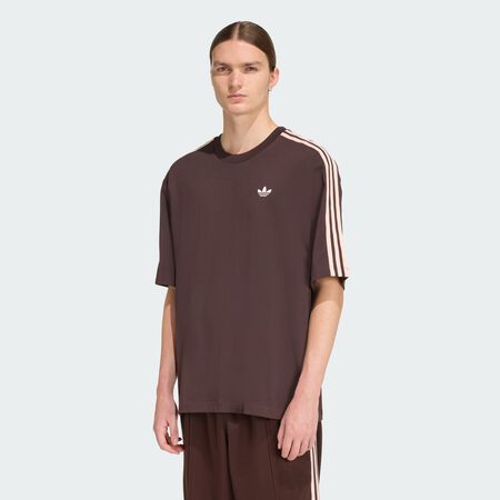 ADIDAS ORIGINALS TEE SHIRT 3S MARRONE/ROSA UOMO