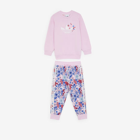 ADIDAS ORIGINALS CREW SET LIBERTY ROSA/MULTICOLORE NEONATO