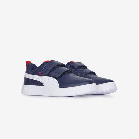 PUMA COURTFLEX V3 CF BLU SCURO/BIANCO BAMBINO