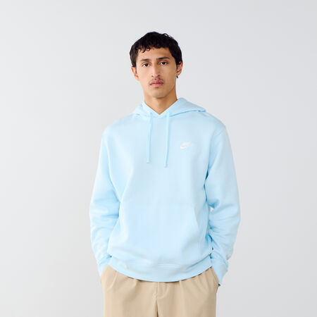 HOODIE CLUB SMALL LOGO : BLU/BIANCO