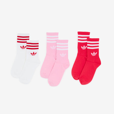 ADIDAS ORIGINALS CHAUSSETTES X3 CREW 3 STRIPES ROSA UOMO