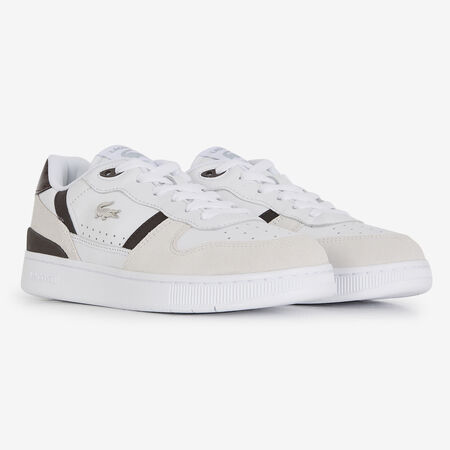 LACOSTE t-clip T-CLIP BIANCO/MARRONE DONNA