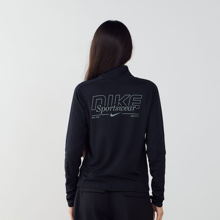 NIKE TOP HALF-ZIP GLS NERO DONNA