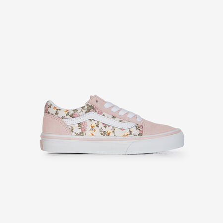 VANS old skool OLD SKOOL FLORAL ROSA/BEIGE BAMBINO