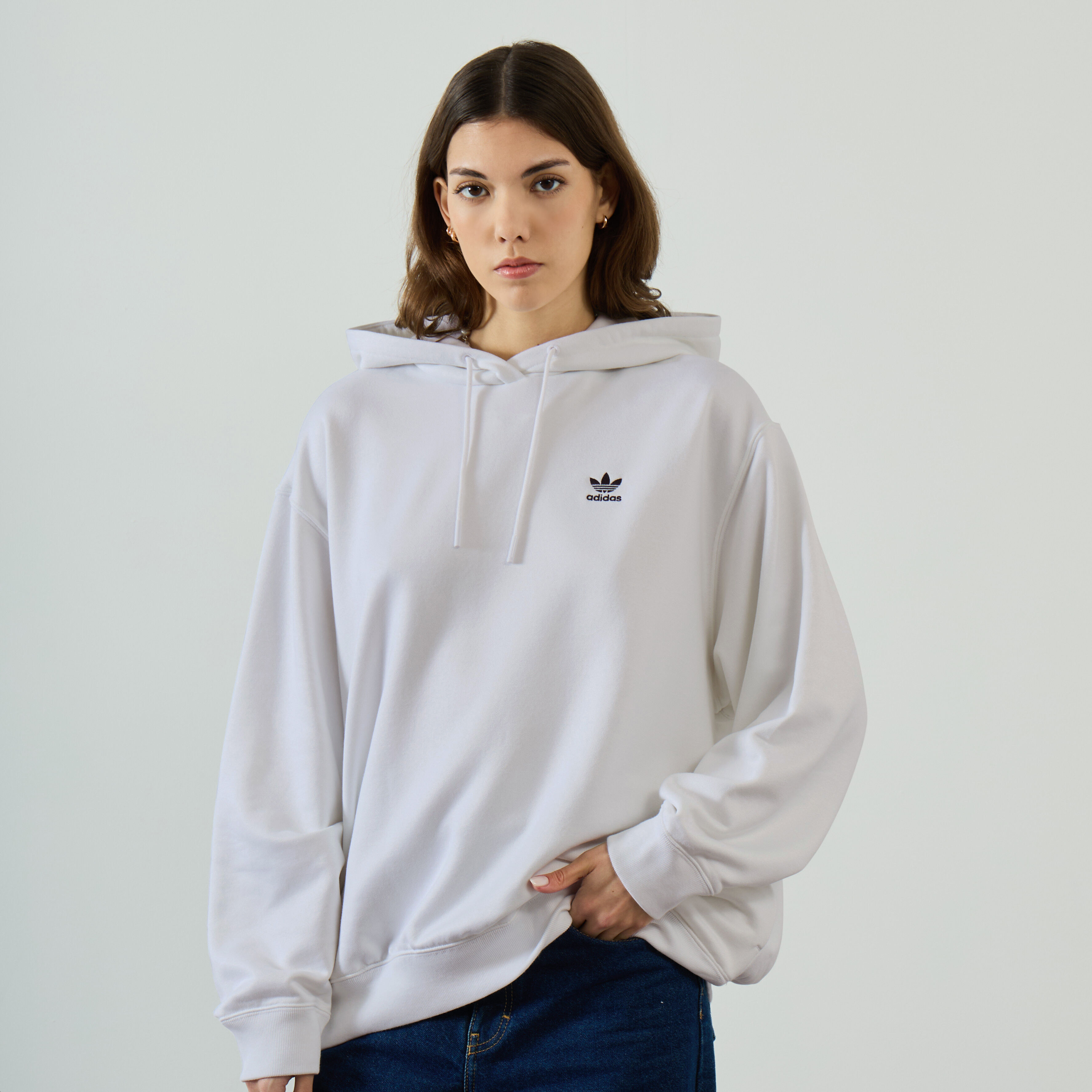 Adidas oversized trefoil sweatshirt sales