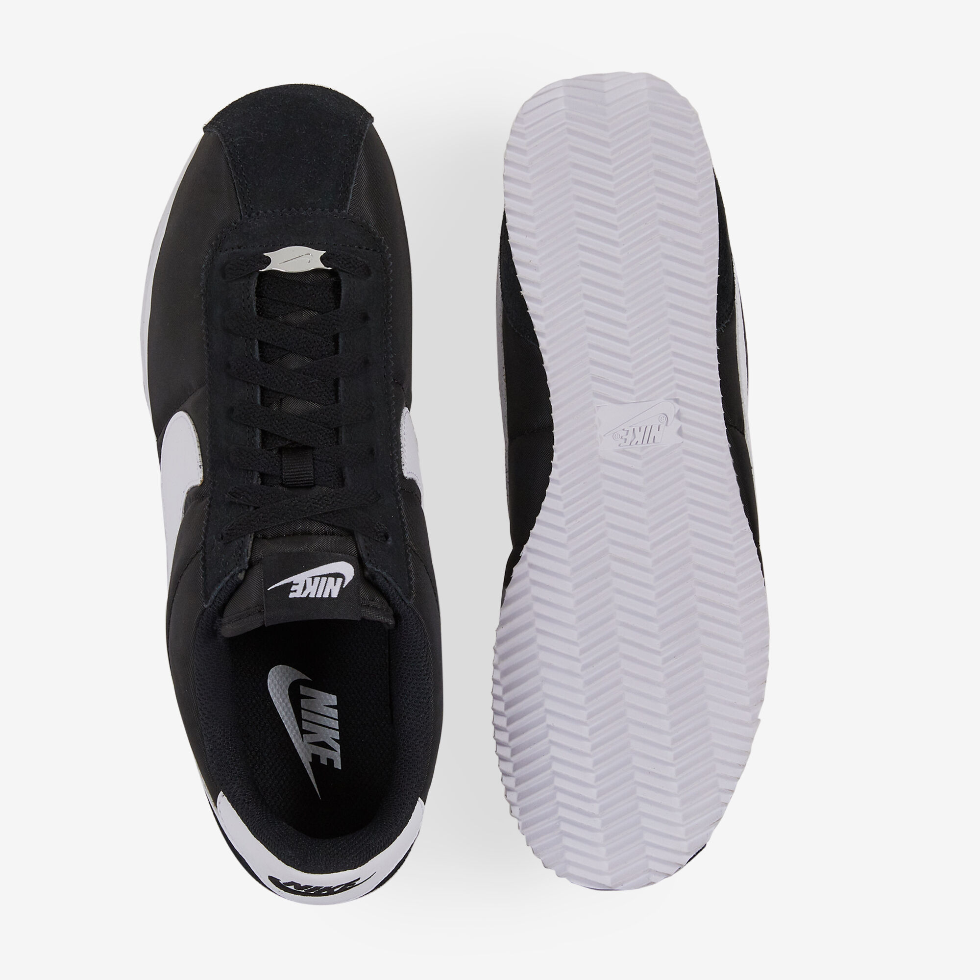 NIKE CORTEZ NYLON NERO BIANCO SNEAKERS UOMO Courir
