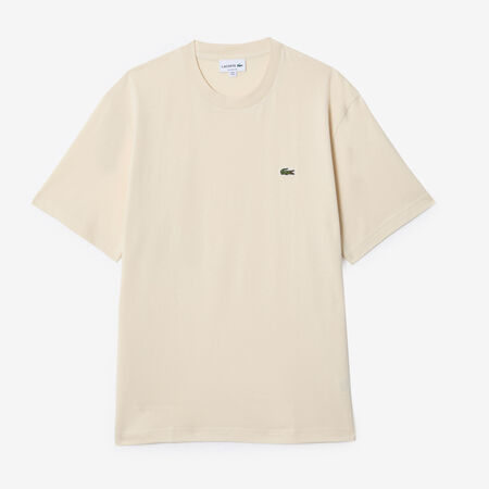 TEE SHIRT CLASSIC SMALL LOGO : BEIGE/VERDE