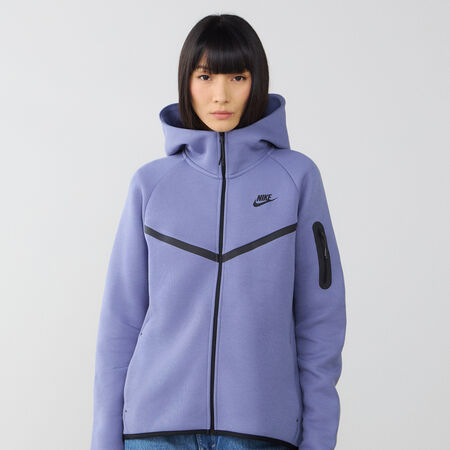 NIKE JACKET ZIP TECH FLEECE BLU/NERO DONNA